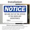 Signmission We Are Out Of The Office If You Need Any, 14 in W x Rectangle, Vinyl Decal OS-2PACK-NS-D-1014-L-18991 - alternate 5